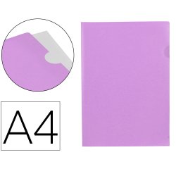 Carpeta liderpapel dossier uñero polipropileno din a4 lavanda opaco 20 hojas