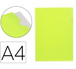 Carpeta liderpapel dossier uñero polipropileno din a4 amarillo fluor opaco 20 hojas