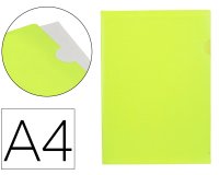 Carpeta liderpapel dossier uñero polipropileno din a4 amarillo fluor opaco 20 hojas