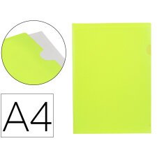 Carpeta liderpapel dossier uñero polipropileno din a4 amarillo fluor opaco 20 hojas