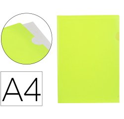 Carpeta liderpapel dossier uñero polipropileno din a4 amarillo fluor opaco 20 hojas