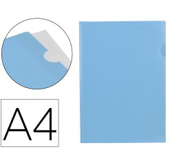 Carpeta liderpapel dossier uñero polipropileno din a4 celeste opaco 20 hojas