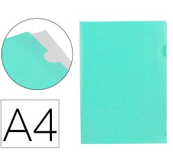 Carpeta liderpapel dossier uñero polipropileno din a4 verde manzana opaco 20 hojas