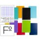 Cuaderno espiral liderpapel folio witty tapa dura 140 h 75gr cuadro 4mm con margen colores surtidos