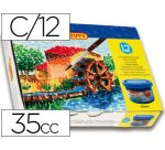 Tempera escolar jovi 35 ml caja de 12 colores surtidos