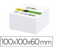 Taco papel liderpapel encolado blanco 500+75 hojas 100x100x60 mm 80 g