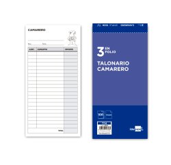 Talonario liderpapel camarero 3/fº original t114