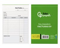 Talonario liderpapel facturas 8º original t100 con i.v.a.