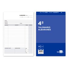 Talonario liderpapel albaran cuarto original t115