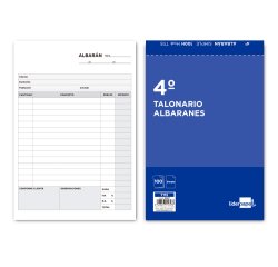 Talonario liderpapel albaran cuarto original t115