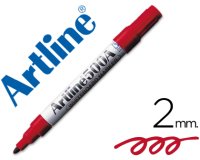 Rotulador artline pizarra ek-500 rojo punta redonda 2 mm recargable