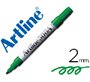 Rotulador artline pizarra ek-500 verde punta redonda 2 mm recargable