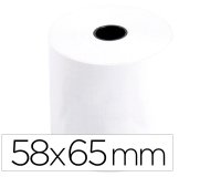 Rollo sumadora q-connect electro 58 mm ancho x 65 mm diametro sin bisfenol a