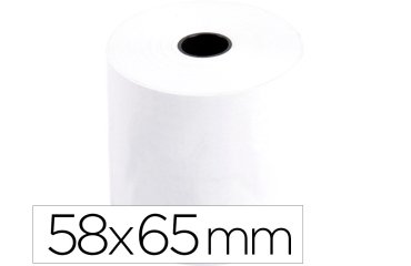 Rollo sumadora q-connect electra 58 mm ancho x 65 mm diametro sin bisfenol a