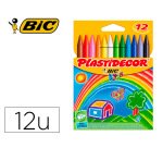 Lapices cera plastidecor caja de 12 colores surtidos