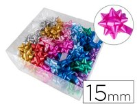 Lazo fantasia liderpapel 15 mm caja de 100 unidades colores surtidos