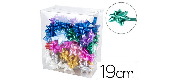 Lazo fantasia liderpapel 19 mm caja de 50 unidades colores surtidos