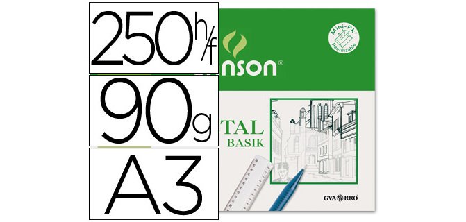 Papel vegetal guarro din a3 90-95 gr hoja