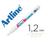 Rotulador artline marcador permanente ek-440 xf blanco punta redonda 1.2 mm metal caucho y plastico