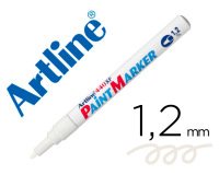 Rotulador artline marcador permanente ek-440 xf blanco punta redonda 1.2 mm metal caucho y plastico