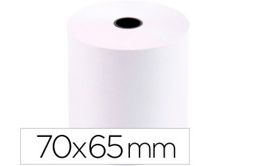 Rollo sumadora q-connect electra 70 mm ancho x 65 mm diametro sin bisfenol a
