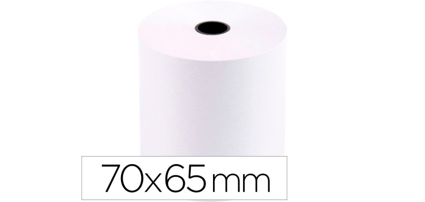 Rollo sumadora q-connect electro 70 mm ancho x 65 mm diametro sin bisfenol a