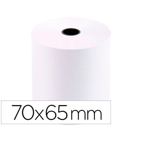 Rollo sumadora q-connect electra 70 mm ancho x 65 mm diametro sin bisfenol a