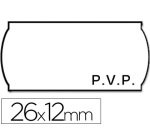 Etiquetas meto onduladas 26x12 mm pvp blanca adh.2 rollo 1500 etiquetas troqueladas