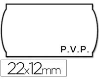 Etiquetas meto onduladas 22x12 mm pvp blanca adh.2 rollo 1500 etiquetas