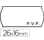 Etiquetas meto onduladas 26x16 mm pvp blanca adh 2 rollo 1200 etiquetas troqueladas