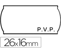 Etiquetas meto onduladas 26x16 mm pvp blanca adh 2 rollo 1200 etiquetas troqueladas