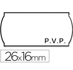 Etiquetas meto onduladas 26x16 mm pvp blanca adh 2 rollo 1200 etiquetas troqueladas