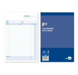 Talonario liderpapel facturas folio original y copia t223 con i.v.a.
