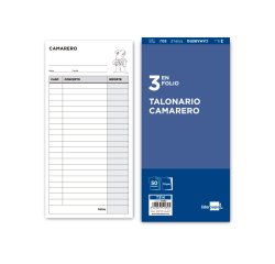 Talonario liderpapel camarero 3/fº original y 2 copias t314