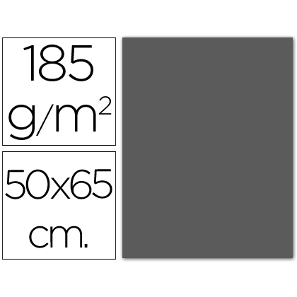 Cartulina guarro gris plomo 50x65 cm 185 gr