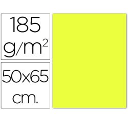 Cartulina guarro amarillo limon 50x65 cm 185 gr