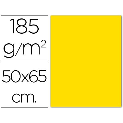 Cartulina guarro gualda 50x65 cm 185 gr