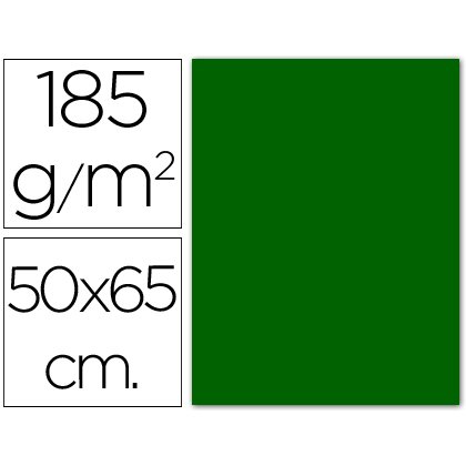 Cartulina guarro verde billar 50x65 cm 185 gr