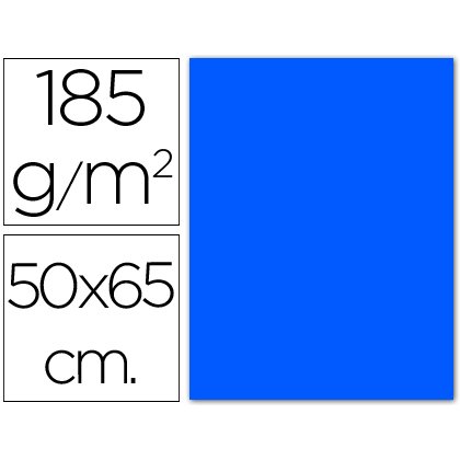 Cartulina guarro azul mar 50x65 cm 185 gr