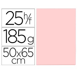 Cartulina guarro rosa 50x65 cm 185 gr