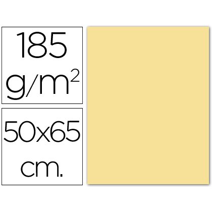 Cartulina guarro crema 50x65 cm 185 gr