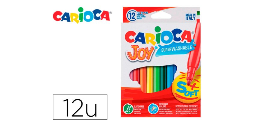 Rotulador carioca joy caja de 12 unidades colores surtidos
