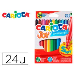 Rotulador carioca joy caja de 24 unidades colores surtidos