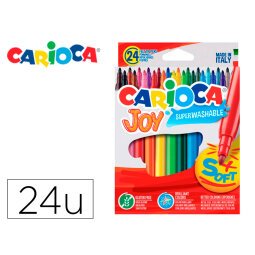 Rotulador carioca joy caja de 24 colores surtidos