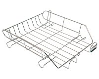 Bandeja sobremesa metalica q-connect cromada 370x275 mm