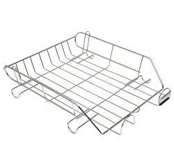 Bandeja sobremesa metalica q-connect cromada 370x275 mm