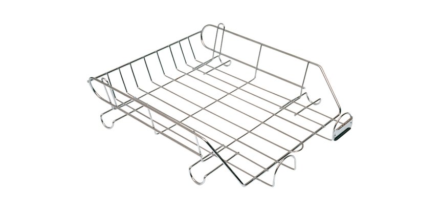 Bandeja sobremesa metalica q-connect cromada 370x275 mm