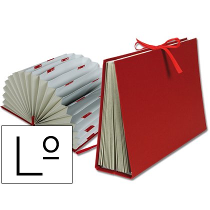 Carpeta fuelle liderpapel letras carton forrado burdeos