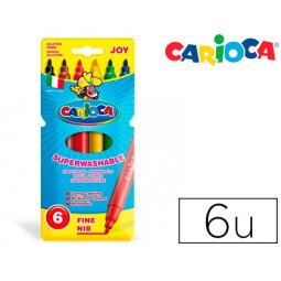 Rotulador carioca joy caja de 6 colores surtidos