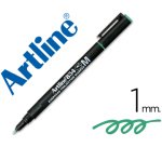 Rotulador artline retroproyeccion punta fibra permanente ek-854 verde -punta redonda 1 mm